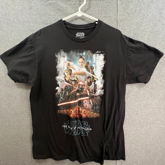 Star Wars The Rise Of Skywalker Shirt Adult Size Large Black Casual T Shirt - Picture 1 of 7